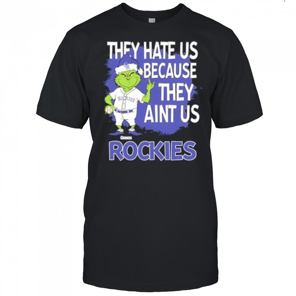 Colorado Rockies Grinch Christmas They Hate Us Aint Us Shirt